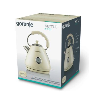 GORENJE K17CLI - Rychlovarná konvice 1,7 l 2200W/230V béžová