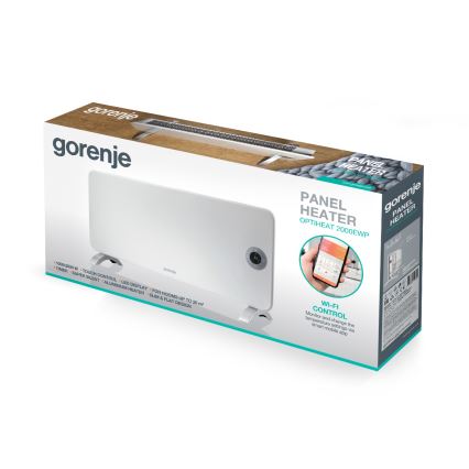 GORENJE OPTIHEAT 2000EWP - Chytrý elektrický přímotop/konvektor 2000W Wi-Fi bílá
