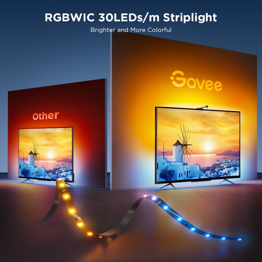 Govee - Backlight 3S Netflix TV 55-65 SMART LED podsvícení RGBICW Wi-Fi + dálkové ovládání