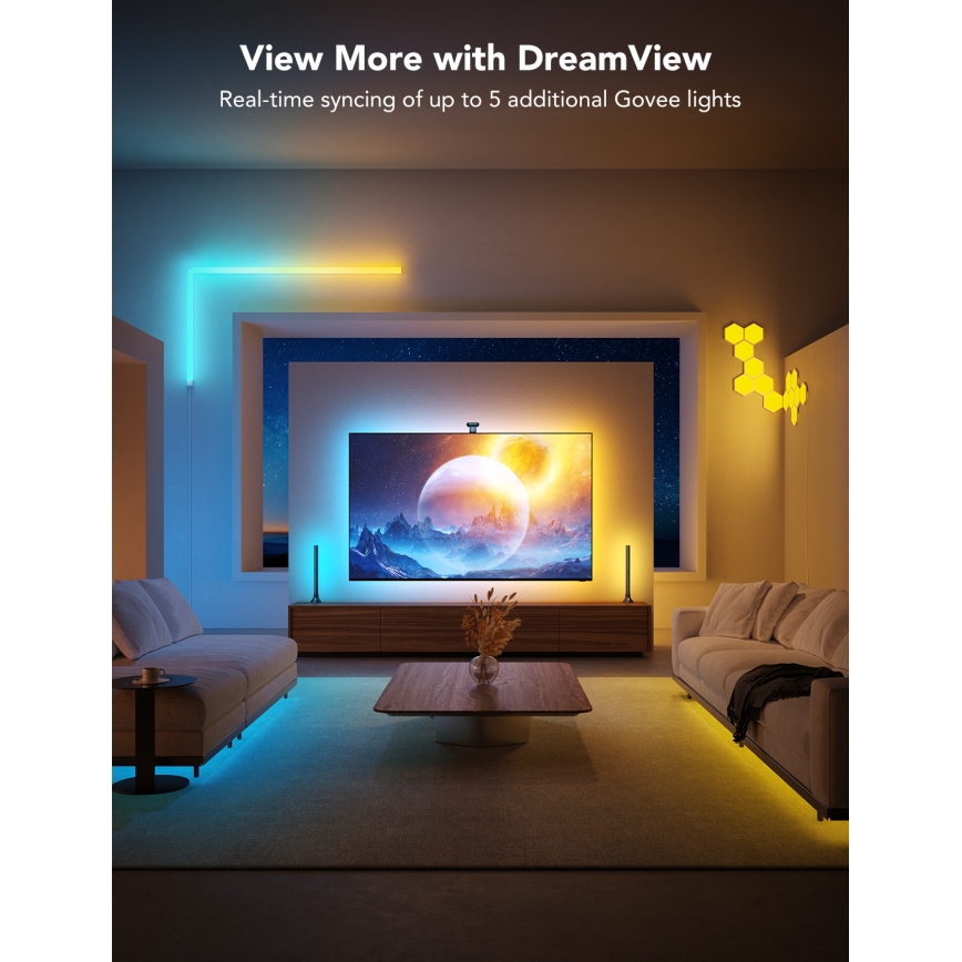 Govee - DreamView T2 DUAL TV 75-85 SMART LED podsvícení RGBIC Wi-Fi + dálkové ovládání