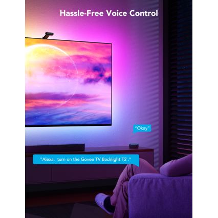 Govee - DreamView T2 DUAL TV 75-85 SMART LED podsvícení RGBIC Wi-Fi + dálkové ovládání