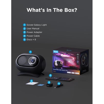Govee - Galaxy Light Projector 2 Pro Matter s reproduktorem Wi-Fi