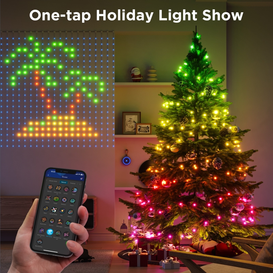 Govee - LED RGB Stmívatelný venkovní dekorační řetěz LED/15W/230V IP65 Wi-Fi