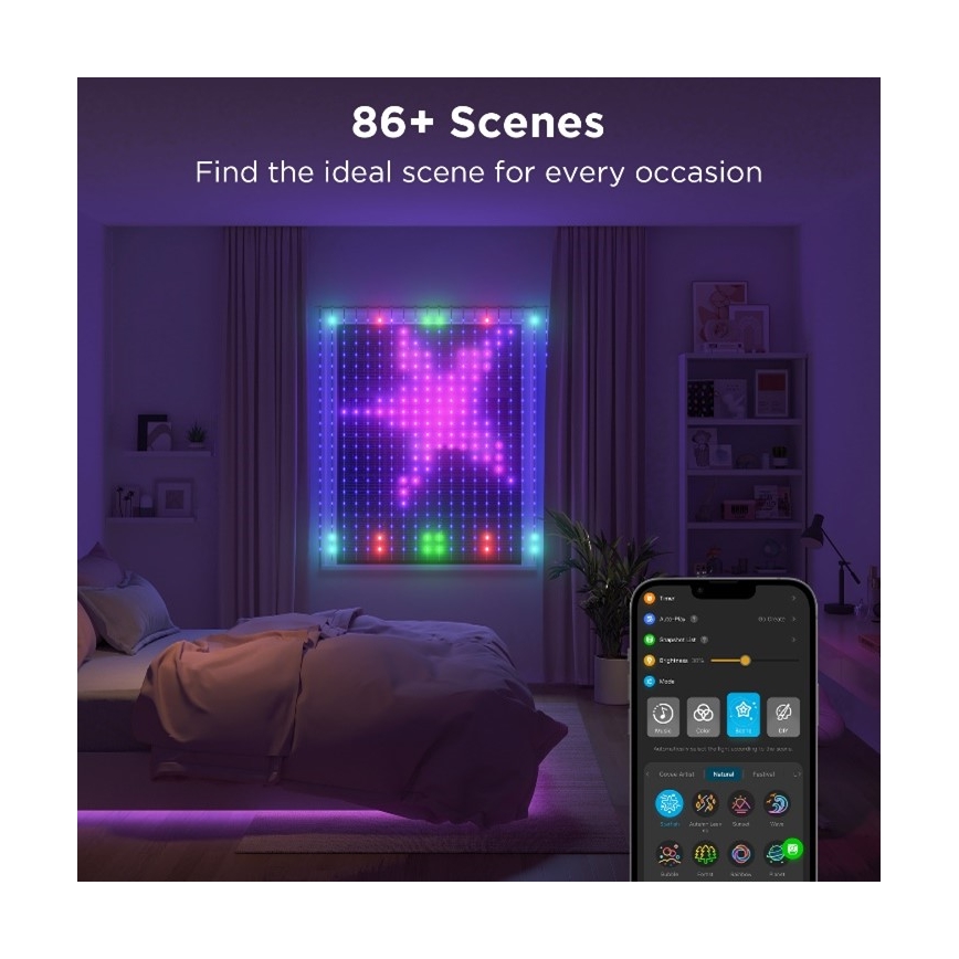 Govee - LED RGB Stmívatelný venkovní dekorační řetěz LED/15W/230V IP65 Wi-Fi