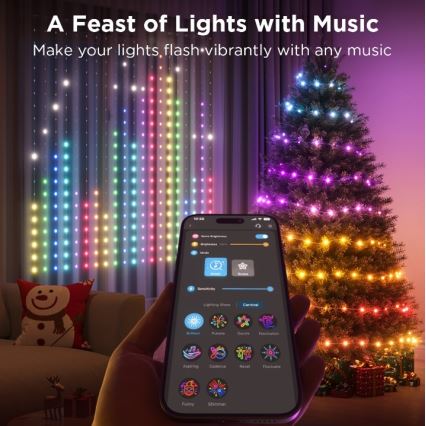 Govee - LED RGB Stmívatelný venkovní dekorační řetěz LED/15W/230V IP65 Wi-Fi