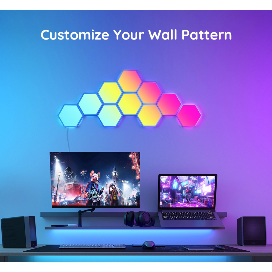 Govee - Rozšiřující sada 2x LED RGB Stmívatelný panel LED/7,2W/230V Wi-Fi