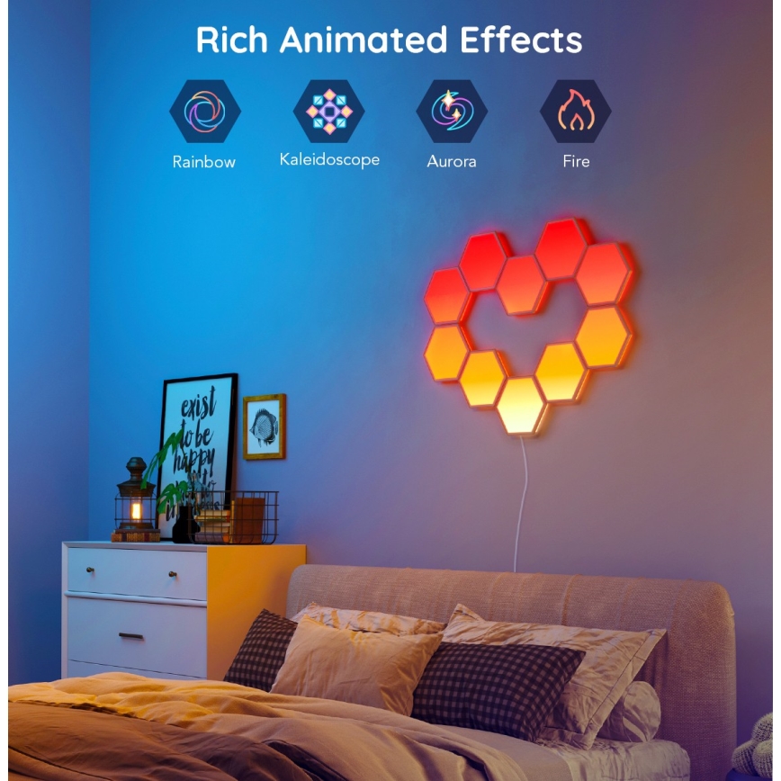 Govee - Rozšiřující sada 2x LED RGB Stmívatelný panel LED/7,2W/230V Wi-Fi