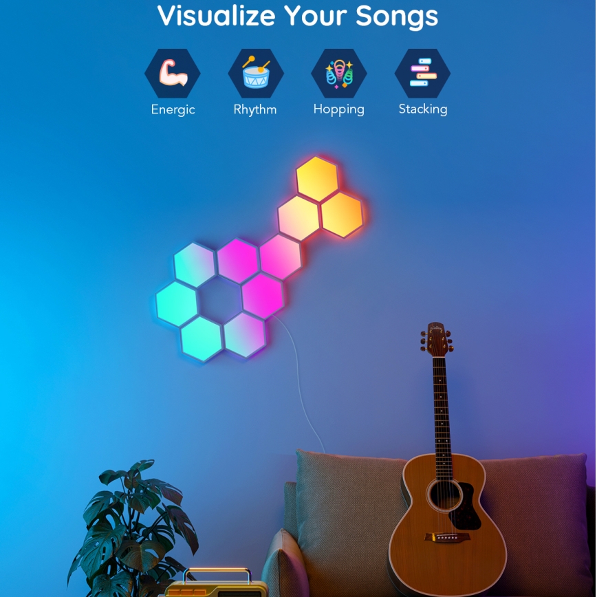 Govee - Rozšiřující sada 2x LED RGB Stmívatelný panel LED/7,2W/230V Wi-Fi