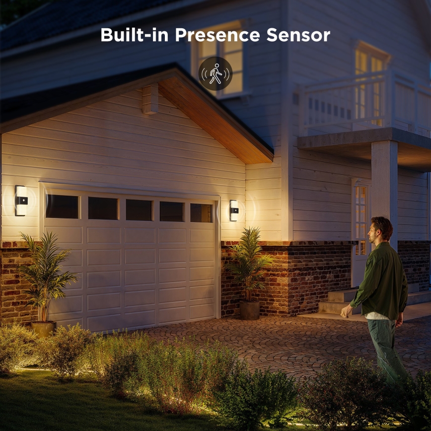 Govee - LED RGBIC Stmívatelné venkovní nástěnné svítidlo se senzorem LED/230V IP65 2700-6500K Wi-Fi