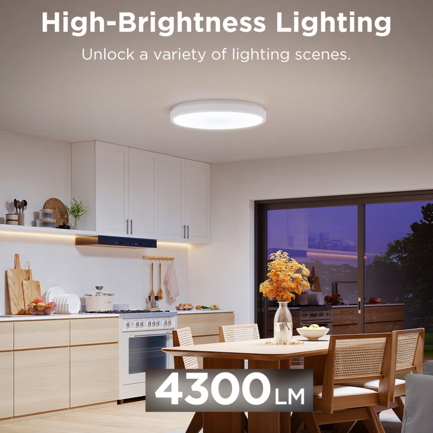 Govee - LED RGBIC Stmívatelné stropní svítidlo LED/49W/230V 2700-6500K Wi-Fi pr. 38 cm