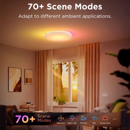Govee - LED RGBIC Stmívatelné stropní svítidlo LED/49W/230V 2700-6500K Wi-Fi pr. 38 cm