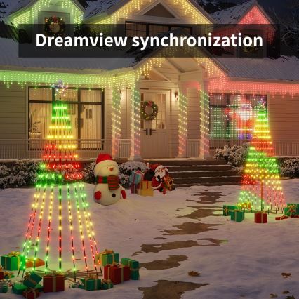 Govee - LED RGBIC Vánoční stromeček s hvězdou LED/15W/230V IP65 1,8m Matter Wi-Fi