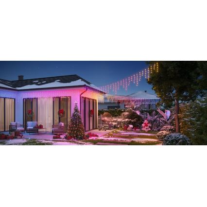 Govee - LED RGBIC Venkovní řetěz Smart rampouchy 10m Wi-Fi Matter IP65