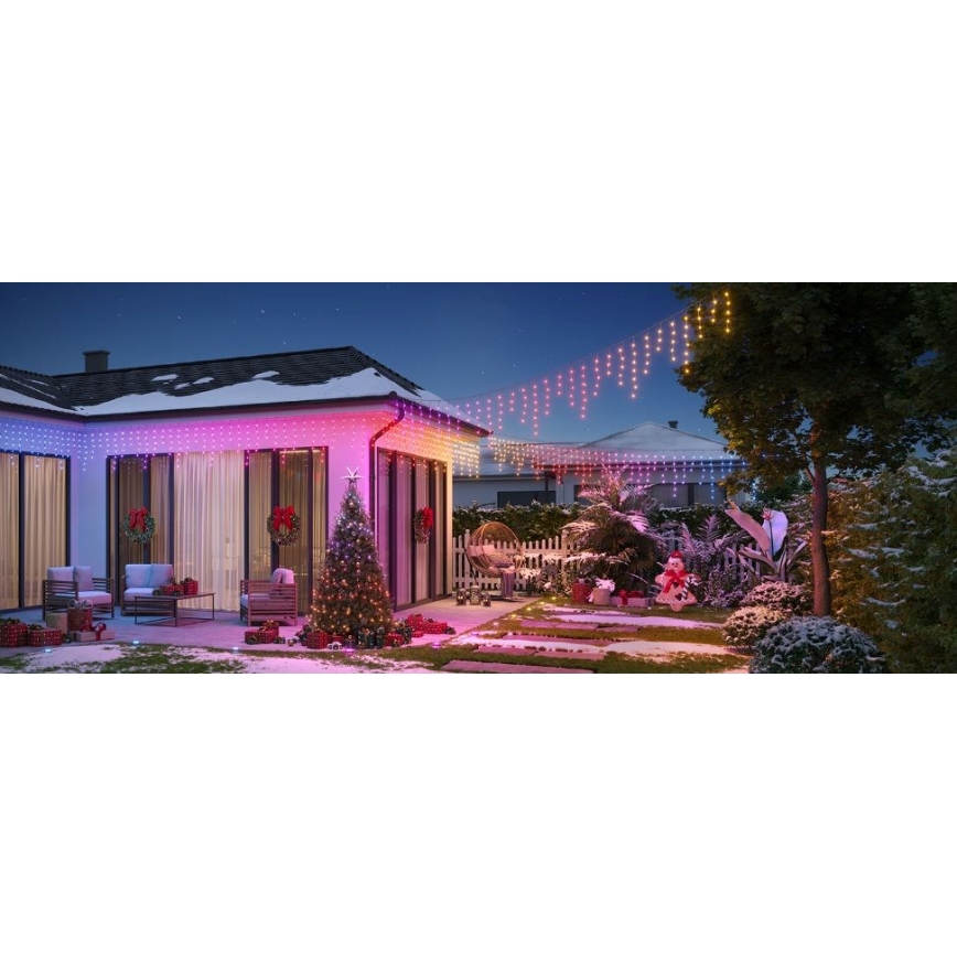 Govee - LED RGBIC Venkovní řetěz Smart rampouchy 10m Wi-Fi Matter IP65