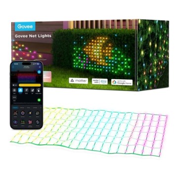 Govee - LED RGBIC Venkovní světelná síť 143x85cm Wi-Fi Matter IP65