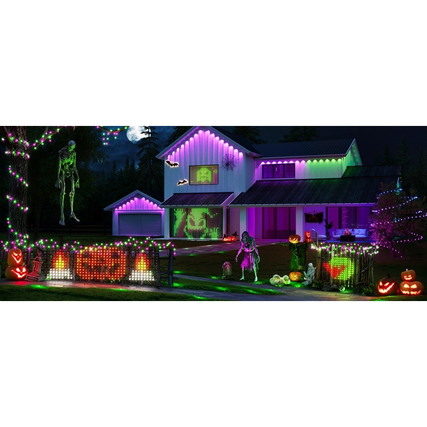 Govee - LED RGBIC Venkovní světelná síť 143x85cm Wi-Fi Matter IP65