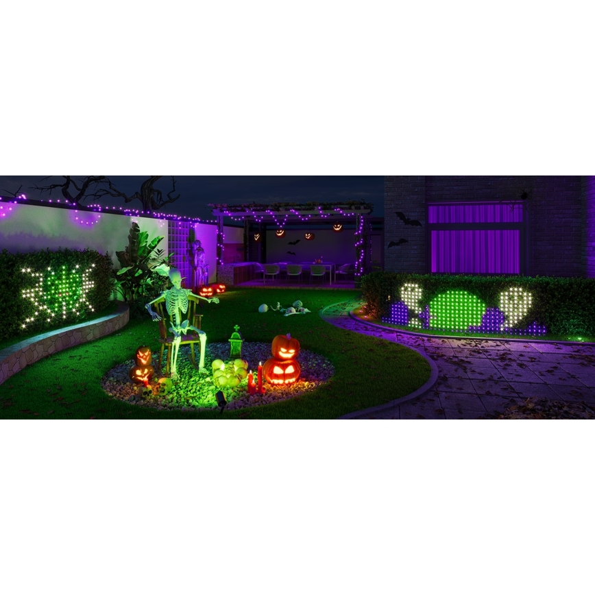 Govee - LED RGBIC Venkovní světelná síť 143x85cm Wi-Fi Matter IP65
