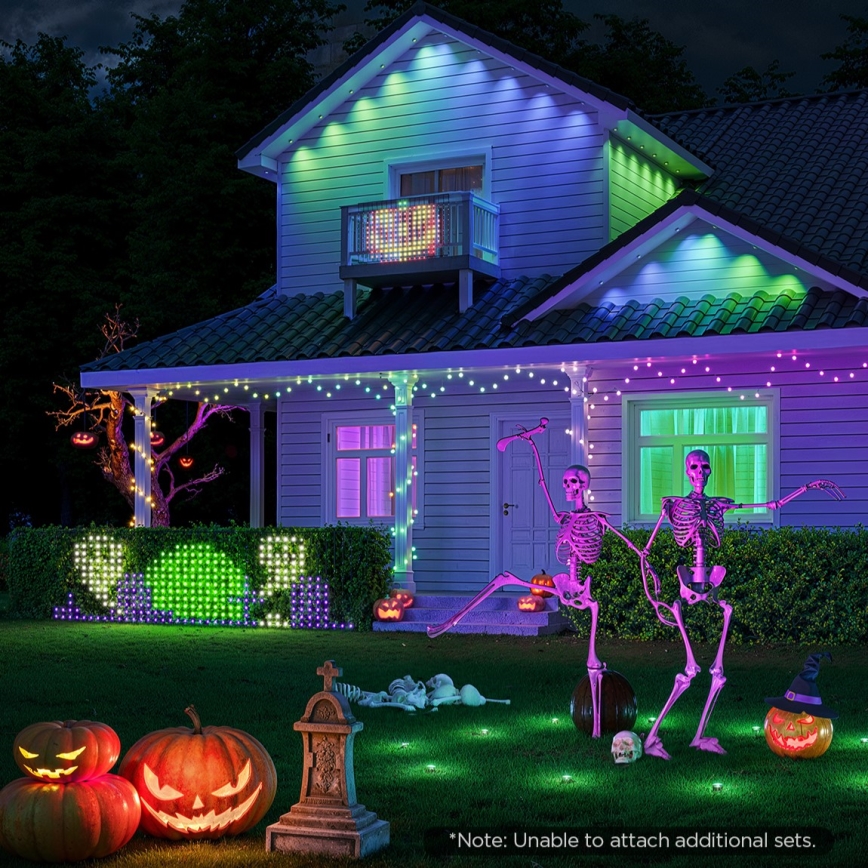 Govee - LED RGBIC Venkovní světelná síť 143x85cm Wi-Fi Matter IP65