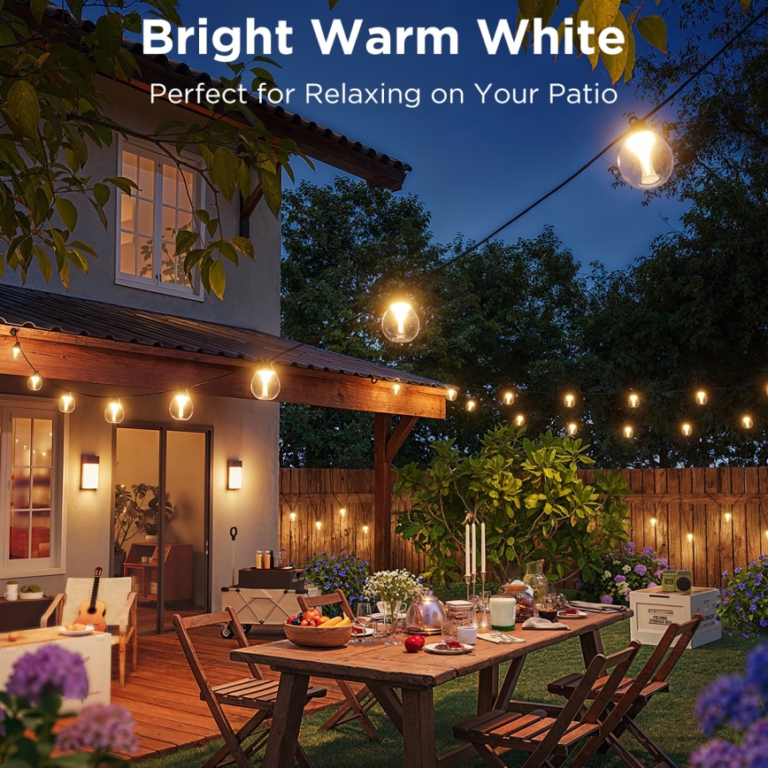Govee - LED RGBICW Stmívatelný venkovní dekorační řetěz LED/24W/230V IP67 2700-6500K Wi-Fi