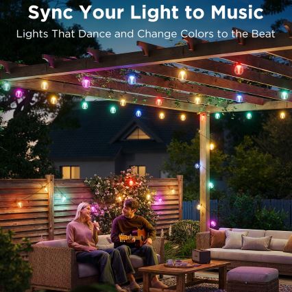 Govee - LED RGBICW Stmívatelný venkovní dekorační řetěz LED/24W/230V IP67 2700-6500K Wi-Fi