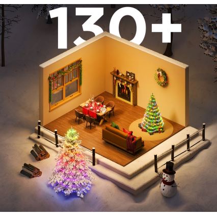 Govee - LED RGBICW Venkovní vánoční řetěz 2700-6500K 20m Wi-Fi Matter IP65