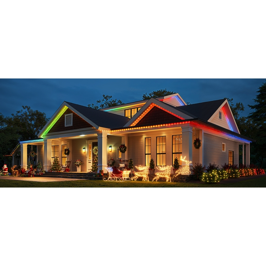 Govee - LED RGBICW Venkovní vánoční řetěz 2700-6500K 20m Wi-Fi Matter IP65