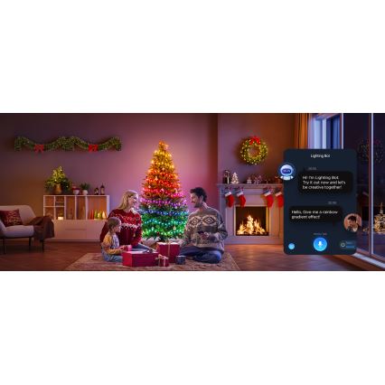 Govee - LED RGBICW Venkovní vánoční řetěz 2700-6500K 20m Wi-Fi Matter IP66