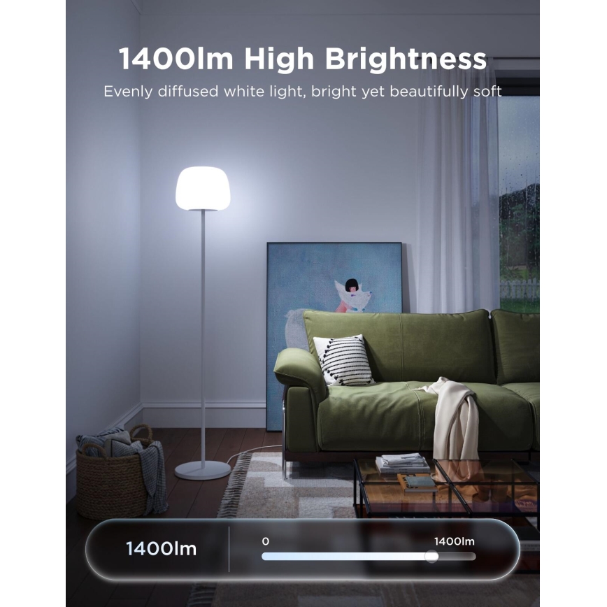 Govee - LED RGBICWW Stmívatelná stojací lampa LANTERN MATTER LED/24W/230V Wi-Fi 160 cm