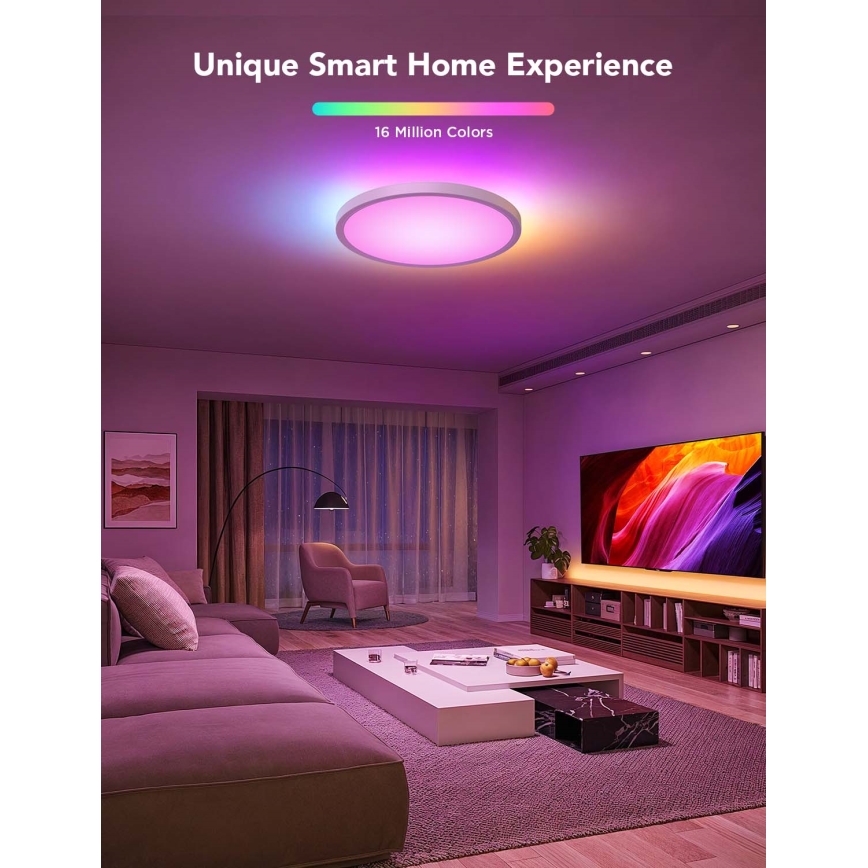 Govee - LED RGBICWW Stmívatelné stropní svítidlo LED/29W/230V pr. 30 cm Matter Wi-Fi