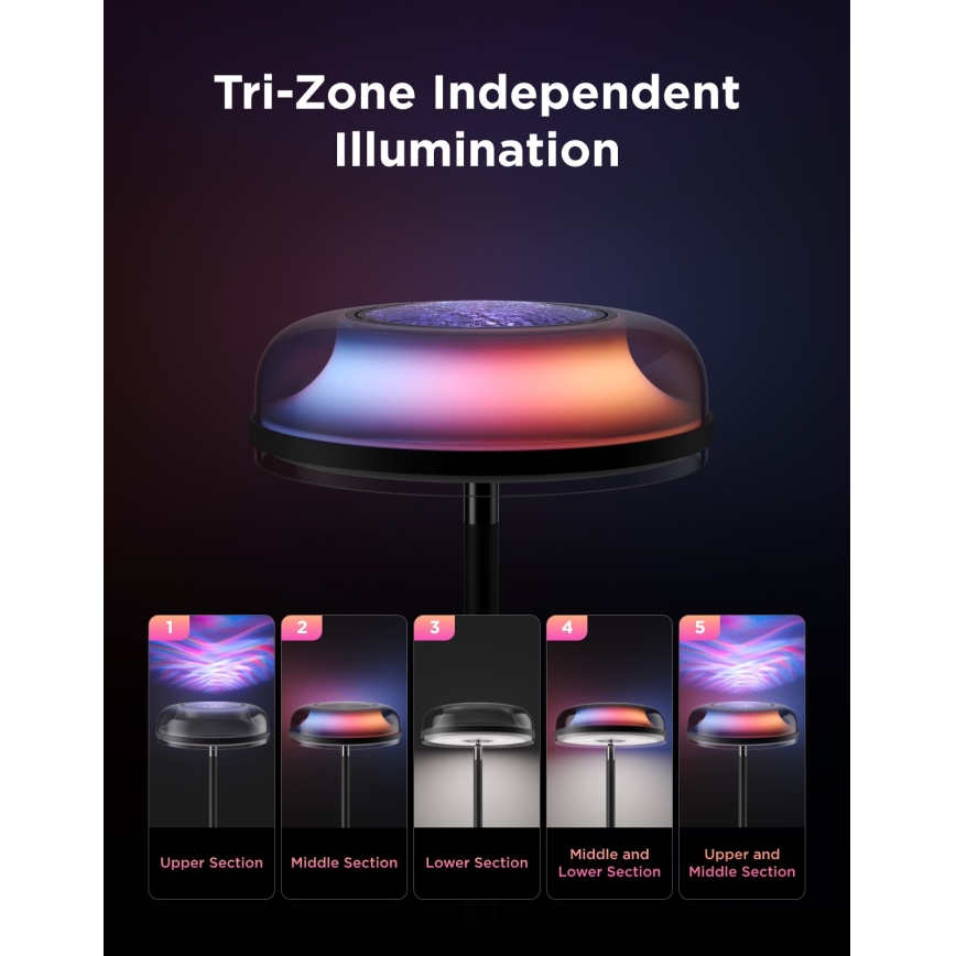 Govee - LED RGBICWW Stmívatelná stojací lampa UPLIGHTER MATTER LED/24W/230V Wi-Fi