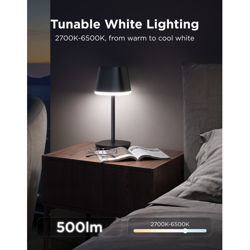 Govee - LED RGBICWW Stmívatelná stolní lampa CLASSIC MATTER LED/10W/5V 4800mAh Wi-Fi