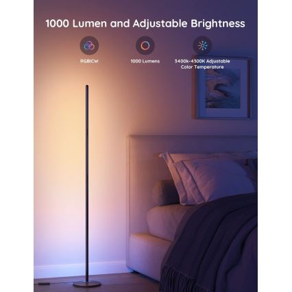 Govee - LED RGBW Stmívatelná stojací lampa LITE MATTER LED/24W/230V Wi-Fi
