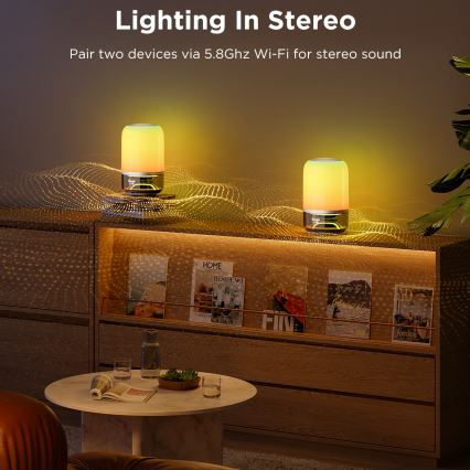 Govee - LED RGBW Stmívatelná stolní lampa s reproduktorem LED/36W/12V Wi-Fi