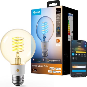 Govee - LED RGBWW Stmívatelná žárovka Smart MATTER G80 E27/5W/230V 2700-6500K Wi-Fi