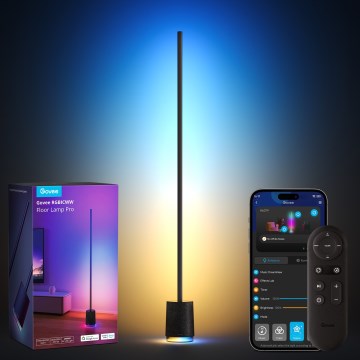 Govee - LED Stmívatelná stojací lampa s reproduktorem Pro RGBICWW 2200-6500K Wi-Fi + dálkové ovládání