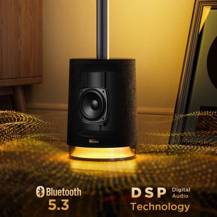 Govee - LED Stmívatelná stojací lampa s reproduktorem Pro RGBICWW 2200-6500K Wi-Fi + dálkové ovládání