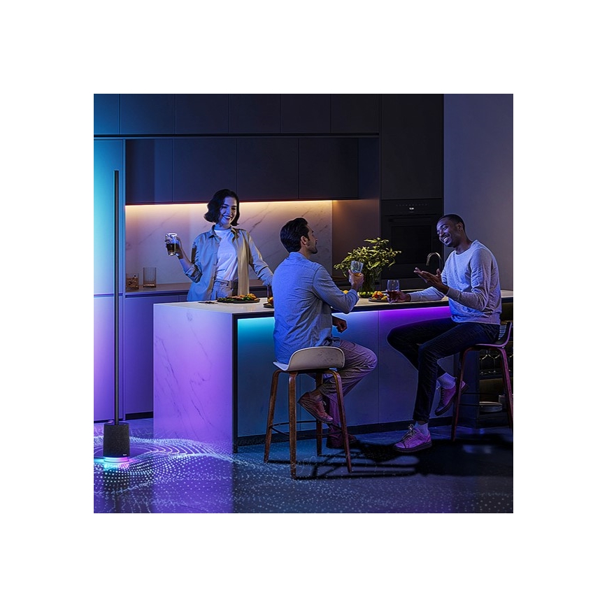 Govee - LED Stmívatelná stojací lampa s reproduktorem Pro RGBICWW 2200-6500K Wi-Fi + dálkové ovládání