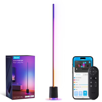 Govee - LED Stmívatelná stojací lampa s reproduktorem Pro RGBICWW 2200-6500K Wi-Fi + dálkové ovládání