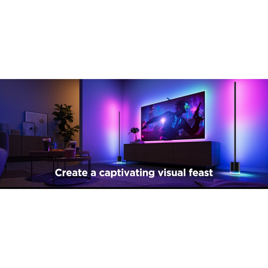 Govee - LED Stmívatelná stojací lampa Smart MATTER LED RGBICWW 2200-6500K Wi-Fi + dálkové ovládání