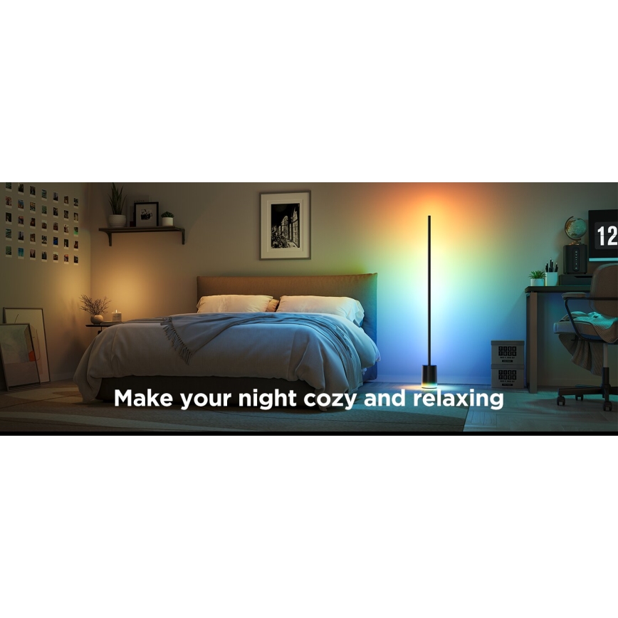 Govee - LED Stmívatelná stojací lampa Smart MATTER LED RGBICWW 2200-6500K Wi-Fi + dálkové ovládání