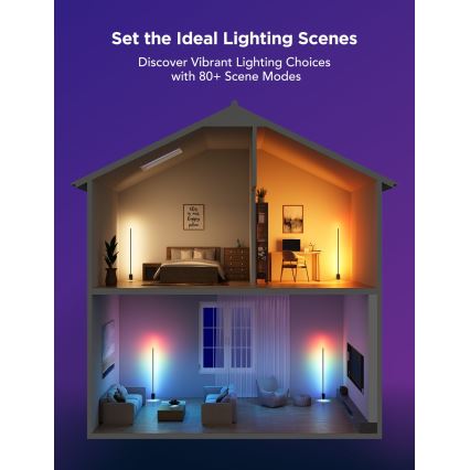 Govee - LED Stmívatelná stojací lampa Smart MATTER LED RGBICWW 2200-6500K Wi-Fi + dálkové ovládání