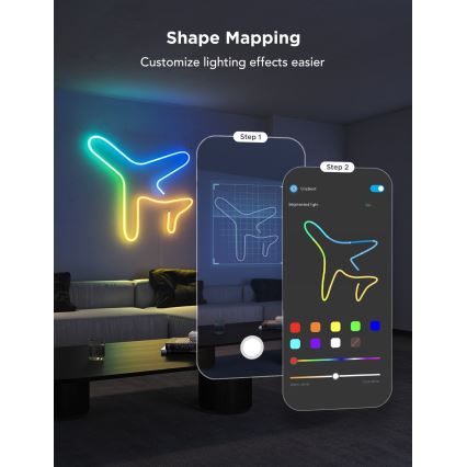 Govee - Neon 2 MATTER ohebný LED pásek 3m RGBIC Wi-Fi