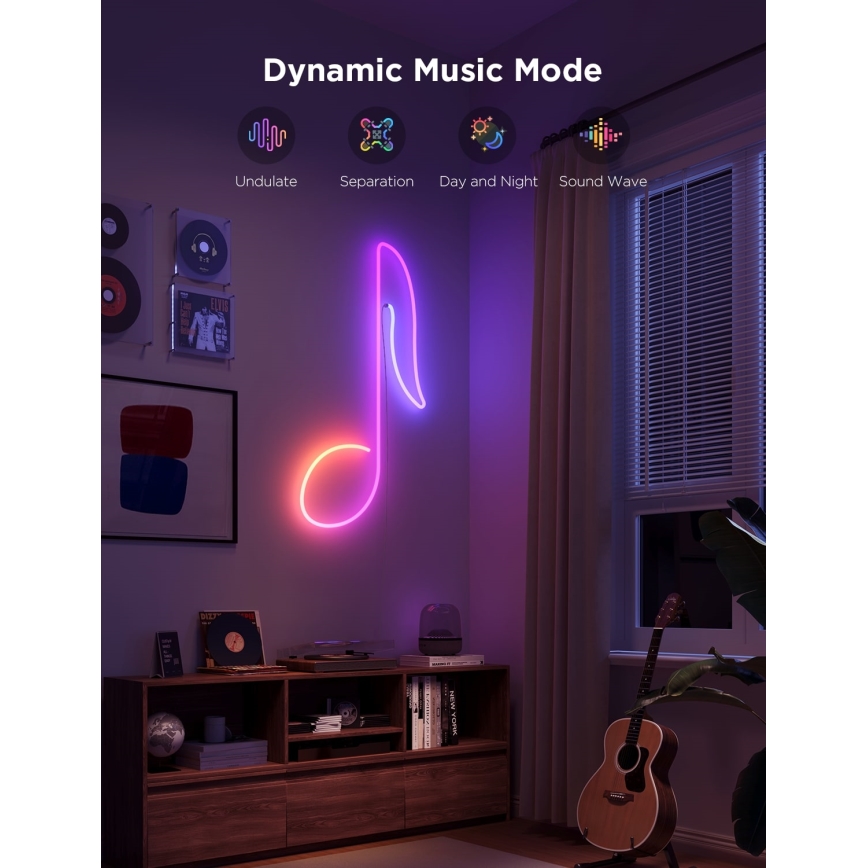 Govee - Neon 2 MATTER ohebný LED pásek 5m RGBIC Wi-Fi IP67