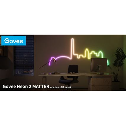 Govee - Neon 2 MATTER ohebný LED pásek 5m RGBIC Wi-Fi IP67