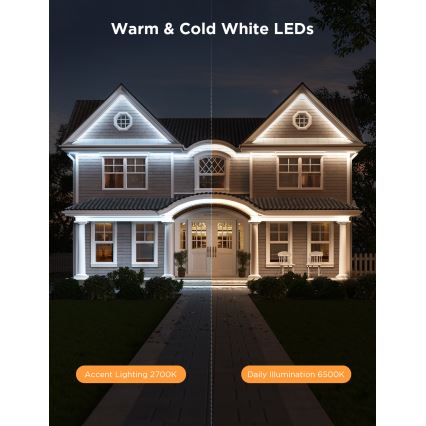 Govee - Outdoor Pro SMART RGBICWW venkovní LED pásek 10m 2700-6500K Wi-Fi IP65