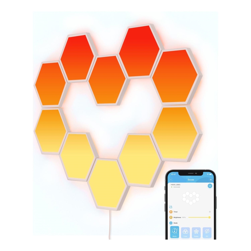 Govee - SADA 10x LED RGB Stmívatelný panel LED/36W/230V Wi-Fi