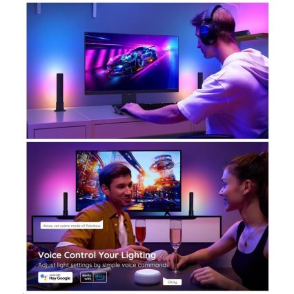 Govee - SADA 2x Flow Plus SMART LED TV & Gaming - RGBICWW Wi-Fi