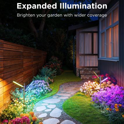 Govee - SADA 2x LED RGBICWW Stmívatelná venkovní lampa LED/18W/230V IP66 2700-6500K Wi-Fi