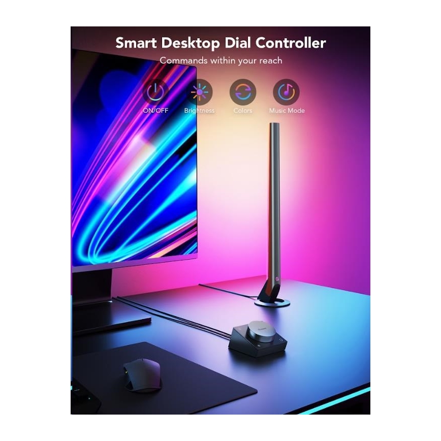 Govee - SADA 2x Smart Gaming Wi-Fi LED RGBIC Panely + Smart Dual + dálkové ovládání