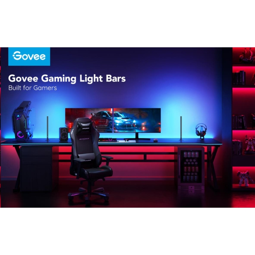 Govee - SADA 2x Smart Gaming Wi-Fi LED RGBIC Panely + Smart Dual + dálkové ovládání
